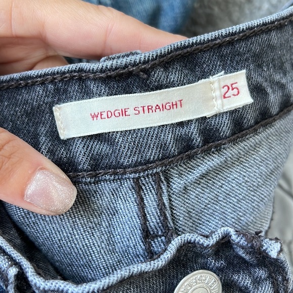 Levi’s grey wedgie straight jeans - Picture 3 of 5
